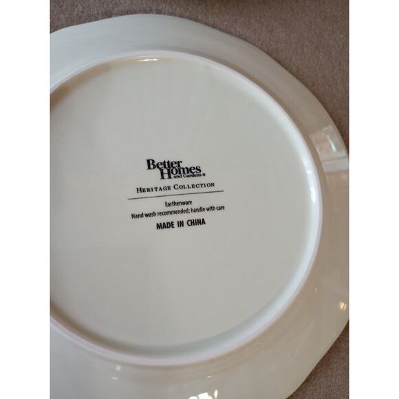 BETTER HOMES & GARDENS Heritage Collection Salad Plates Set Of 2 OWL Earthenware - Picture 4 of 5